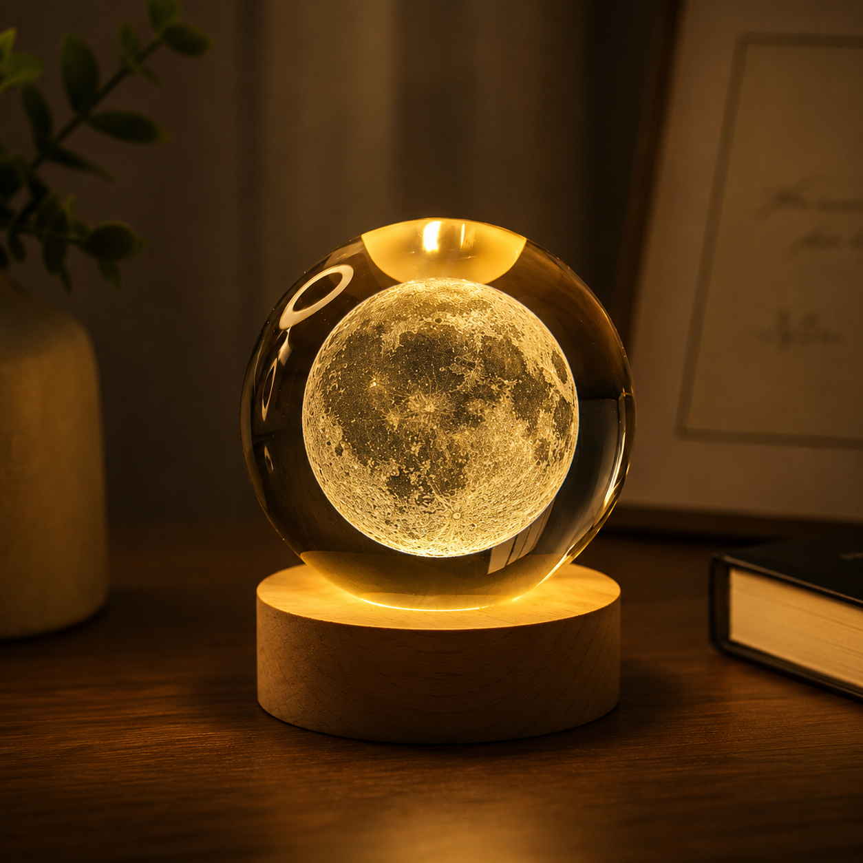 Moon Crystal Lamp || USB Powered