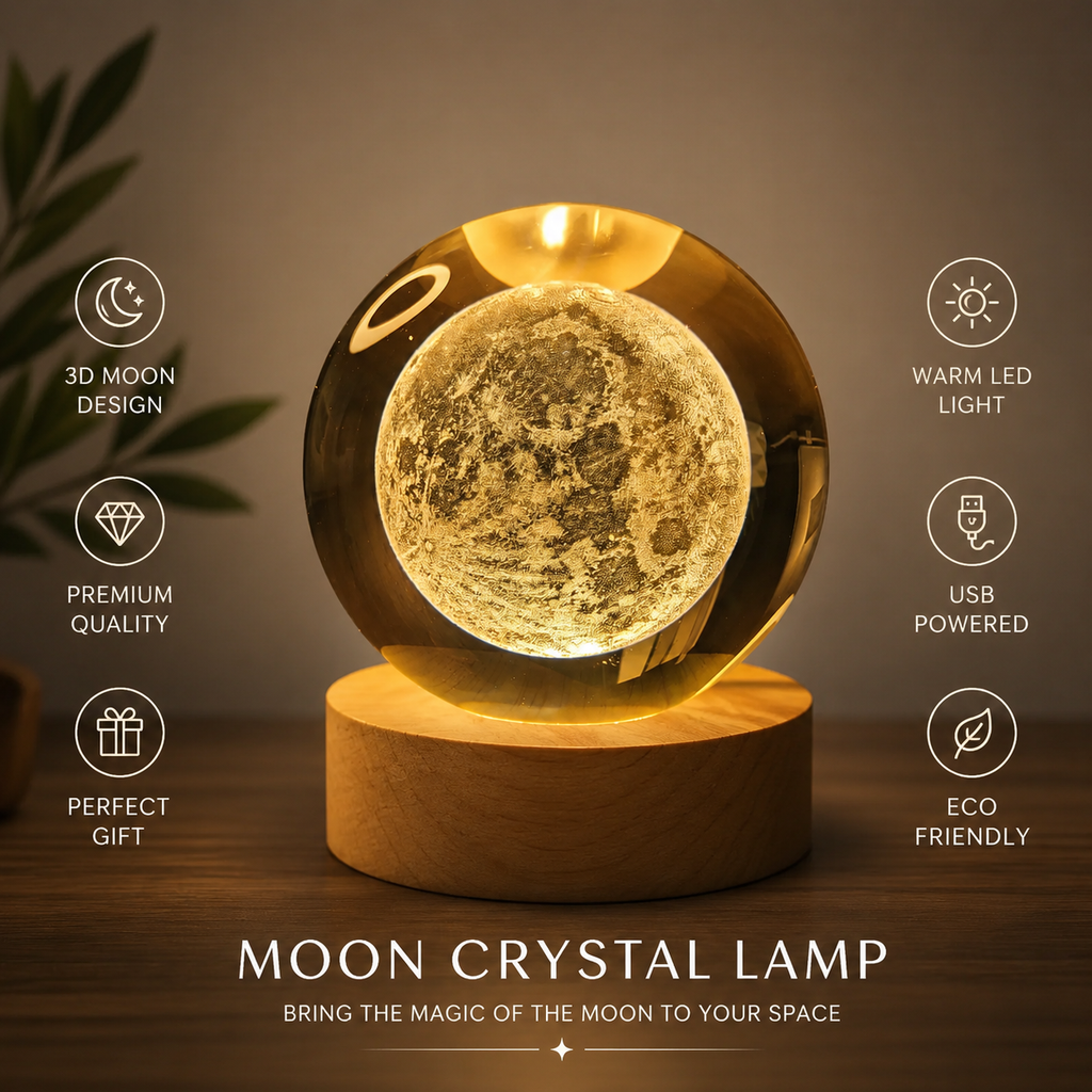 Moon Crystal Lamp || USB Powered